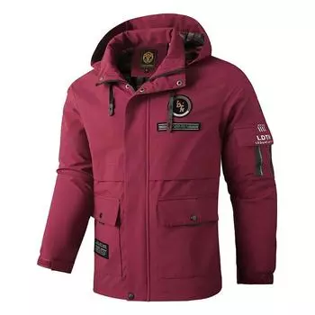 Men s Casual Jacket Parker Coat Autumn and Winter Hooded Men s Jacket M