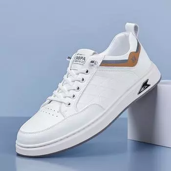 Men s Casual Leather Shoes Leisure Walk Sneakers New Fashion Designer Male Vulcanize Shoes Simple Versatile Skateboard Footwear 38