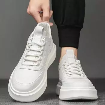 Men s Casual Shoes 2024 Summer New Men s Shoes Breathable Board Shoes with Increased Thickness and Small White Shoes Men Shoe 39