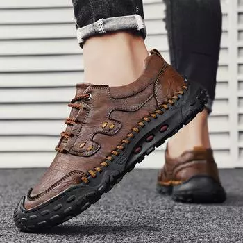 Men s casual shoes Comfortable non slip lightweight Daily driving office outdoor leisure walking tourism men s shoes 38-48 38 чёрный
