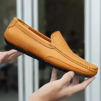 Мужская повседневная обувь большого размера с мягкой подошвой Lazy Shoes Plus Size 47 чёрный