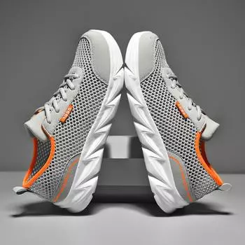 Men s Casual Sports Shoes Summer Soft Slacker Shoes Light and Cheap Flat Shoes Mesh Shoes Men s Special Shoes Free of Freight 41 серый