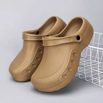 Men s Chef Kitchen Shoes for Men EVA Injection Anti-slip Slippers Outsole Comfortable Garden Clogs Waterproof Sandals Size 39-46 39