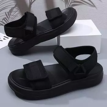 Men s classic sandals spring and summer new casual outdoor sports non-slip wear-resistant beach comfortable 43-44 чёрный