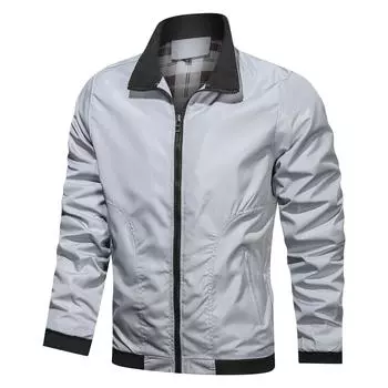 Men s Coat New Spring and Autumn Korean Version of Autumn Coat Autumn and Winter Casual Autumn Youth Jacket Men s Wear M