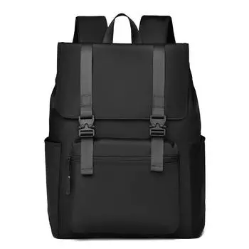 Men s Cross-Border Large Capacity Travel Backpack - Stylish, Simple, and Functional Commuter Bag with Business Laptop Compartment чёрный