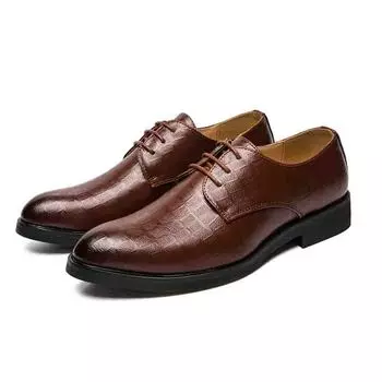 Men’s Derbys Dress Formal Business Shoes Men Street Style Tuxedo Wedding Blazers Saddle Shoes Large Size EU: 38 чёрный