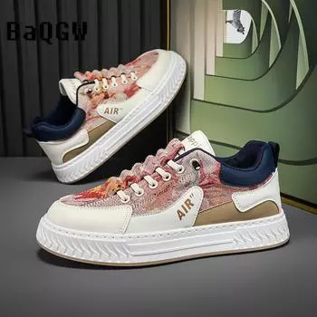 Men s Designer Chunky Sneaker Breathable Walking Shoes Youth Casual Color Block Fashion Trend Comfort Slip-On Skateboard Shoes 39