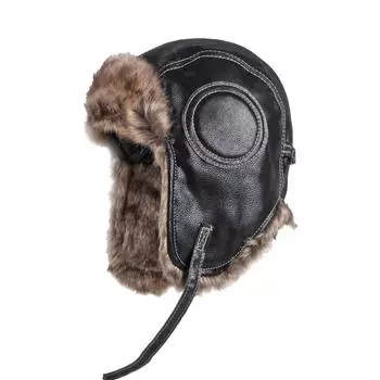 Men s Fall and Winter Ear Protection Warm Lei Feng Cap Riding Windproof Sun Hat XL чёрный