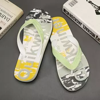 Men s Flip Flops Summer Slipper For Men Outdoor Beach Mans Casual Sandals Personality Lightweight Non-slip Male Footwear Fashion 39 сапфировый