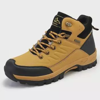 Men s High-Top Lace-Up Warm Snow Boots with Plus Velvet for Outdoor Hiking 39