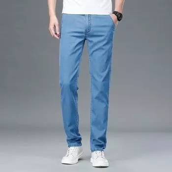 Men s High Waist Trousers Mulberry Silk Cotton Soft Skin-friendly Smooth and Thin 28