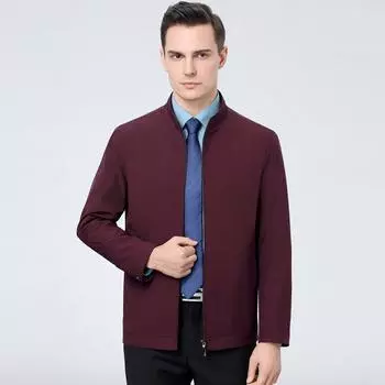 Men s jacket male civil servant cadre uniform stand collar spring new middle-aged dad wear business iron-free jacket 170