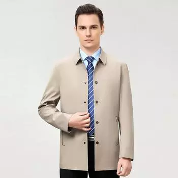 Men s Jacket Men s Autumn New Men s Casual Executive Jacket Lapel Middle-aged Dad Jacket 170