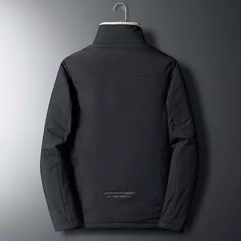 Men S Jacket Plus Fleece Cotton Men S Stand -Collar Warm Jacket XL чёрный
