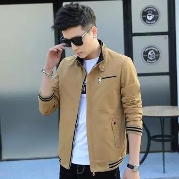 Men s Jacket Spring and Autumn Korean Version Trend Spring Tooling Denim Spring Men s Jacket M