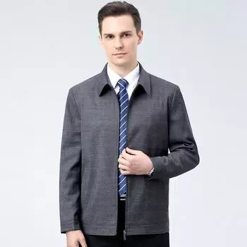 Men s lapel wool jacket men s spring casual middle-aged and elderly business men s jacket dad jacket 170