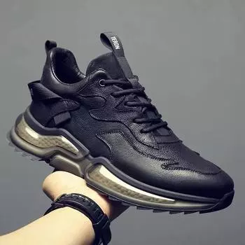 Men s Leather Shoes Daily Office Mens Sneakers Anti-Skid Hiking Men Shoes Man Loafers Comfortable Walking Shoes for Men Loafers 38