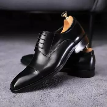 Men s Leather Shoes Three-dimensional Square Toe Dress Shoes Men Oxford Shoes for Men Sapatos Masculinos Zapato Oxford Hombre 38 коричневый