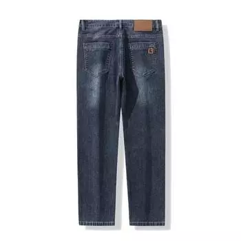 Men s Light Business Jeans Straight Loose Spring and Summer New Cropped Pants 28