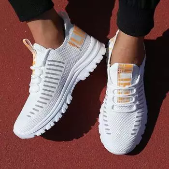 Men s Lightweight Mesh Casual Sports Shoes Breathable Comfortable Running Shoes Shock-absorbing Buffering Training Sports Shoes 40