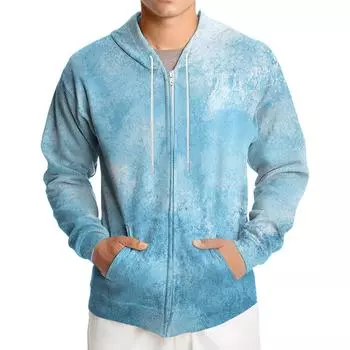 Men s Loose-fitting Casual Hooded Drawstring Jacket L