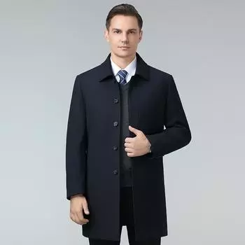 Men s mink velvet parka men s whole mink lining short lapel middle-aged and elderly fashion all-match coat jacket 170