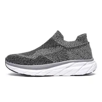 Men s New Casual Slip-On Socks Fitness Running Shoes Trendy Leisure Sports Walking Style Shoes 40 чёрный
