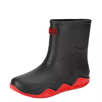 Men s New PVC Waterproof Boots Lightweight Trend Fashion Simple Atmosphere Warm Non-slip Snow Shoes Suitable for Adults 43