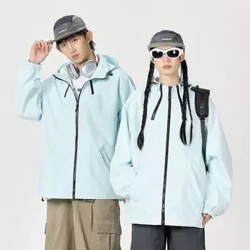 Men s New Spring and Autumn Jackets for Men and Women Single-layer Solid Color Windproof and Waterproof Jackets Mountaineering Jackets for Men S
