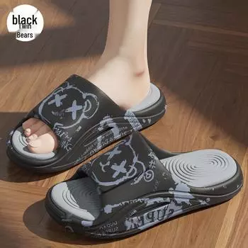 Men s Non-Slip EVA Summer Indoor/Outdoor Slippers - Cool and Comfortable for Home or Beach 43-44 (27cm insole)