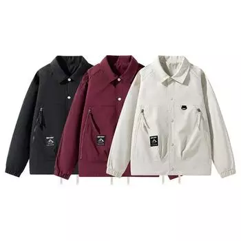 Men s outdoor casual lapel jacket men s casual loose versatile workwear top trendy brand fashion waterproof spring and autumn S
