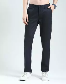Men s Regular Fit Trouser Pants | Solid Pattern Casual Trousers | Button Closure | Stylish & Comfortable Formal Trouser for Men s 32
