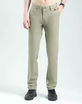 Men s Regular Fit Trouser Pants | Solid Pattern Casual Trousers | Button Closure | Stylish & Comfortable Formal Trouser for Men s 36