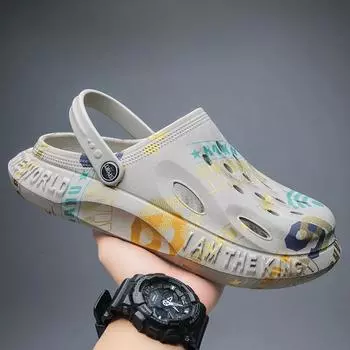 Men s Shoe Platform Slides Slip-resistant 2024 Fashion Male Slipper Rubber Low Price Cheap Shoes Liquidation Style Elegant Eva 39-40