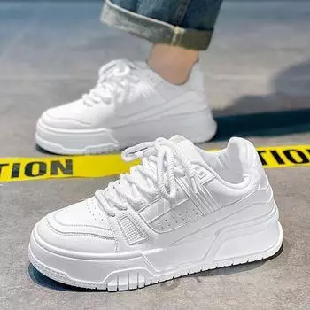 Men s Shoes 2024 New Spring and Autumn Trend Versatile Casual White Sports Men s Shoes Factory Wholesale 40 чёрный