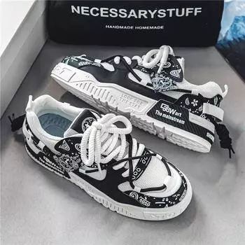 Men s shoes 2024 summer new trend breathable mesh low-top explosion lightweight soft-soled men s sports and leisure board shoes 39