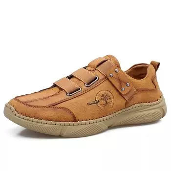 Men s Shoes 2025 New Outdoor Casual Shoes Men s Korean Edition Trend Fashion Handmade Casual Leather Shoes Big Shoes 38
