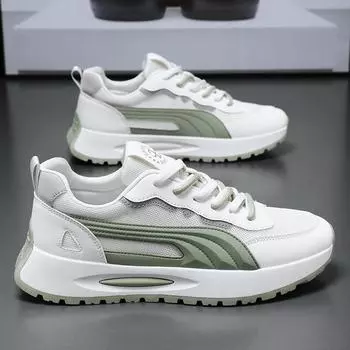 Men s shoes 2025 new spring breathable mesh versatile platform casual men s non-slip running sports dad trendy shoes 39