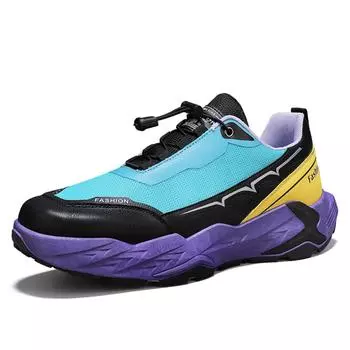 Men s shoes 2025 spring new model youth outdoor sports casual shoes lightweight soft sole rotating button dad-style sneakers 39