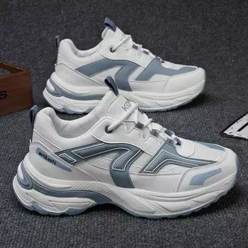 Men s shoes 2025 spring new platform heightening versatile men s sports and leisure shoes trend Korean version of fashion dad shoes 39