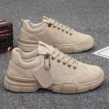 Men s shoes autumn 2024 new men s sports and leisure shoes work clothes student fashion shoes work safety board shoes 39 чёрный