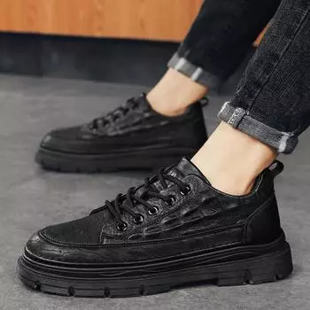 Men s shoes autumn 2025 new waterproof and non-slip kitchen work and leisure one-pedal men s thick-soled heightening chef shoes 39