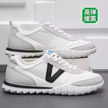 Men s shoes autumn and winter new breathable cloth shoes men s driving shoes flat non-slip wear-resistant casual versatile Forrest Gump shoes 39 чёрный