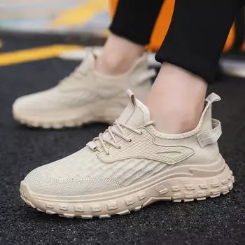 Men s Shoes Autumn New Trendy Flying Woven Platform Dad Shoes Casual Running Shoes Coconut Shoes Trendy Shoes Men s Shoes 39