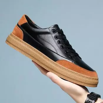 Men s shoes board shoes 2025 men s trend lightweight casual leather shoes low-top retro sports shoes 38 белый