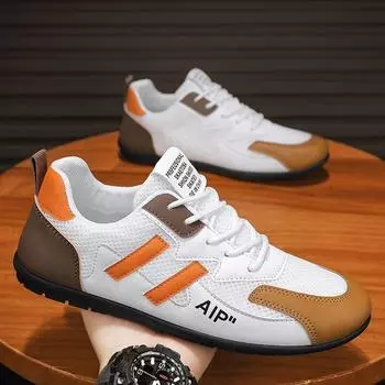 Men s Shoes Breathable Mesh Casual Sneaker Lace-Up Lightweight Flat Summer Male Tennis Shoes Outdoor Sport Shoe Chaussure Hommes 39 серый