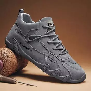 Men s Shoes Breathable Non Slip Work Shoes for Male Fashion Loafers Lace Up Shoes Outdoor Walking Flats Skateboard Sneakers 40