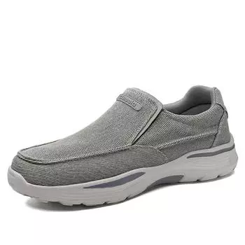 Men s Shoes Canvas Breathable Loafers Casual Summer Shoes Male Comfortable Outdoor Walking Shoes Classic Sneakers Big Size 39 хаки