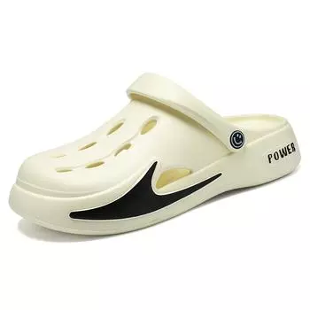 Men s shoes EVA new summer hole shoes men s breathable wading slippers men s outdoor beach sandals men s one pedal 40-41